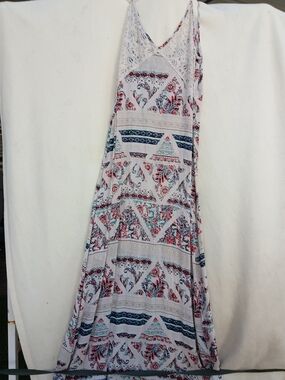 Boho White Floral Print Maxi Dress